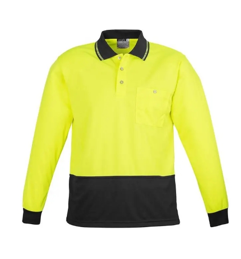 Picture of Syzmik, Unisex Hi Vis Basic Spliced L/S Polo